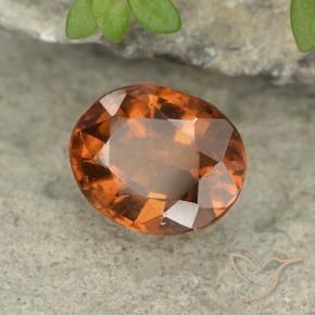 granate hessonita Naranja oscuro natural de 2.08 ct, Ovalada, VS