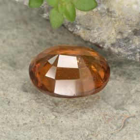 granate hessonita Naranja oscuro medio natural de 2.14 ct, Ovalada, VS-SI