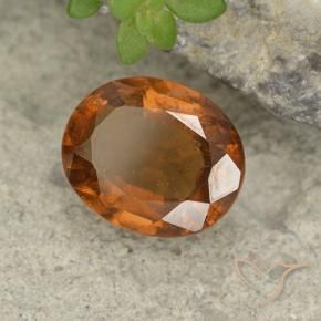 granate hessonita Naranja oscuro medio natural de 1.79 ct, Ovalada, VS-SI