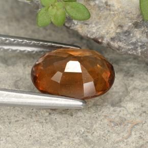 granate hessonita Naranja oscuro medio natural de 1.79 ct, Ovalada, VS-SI