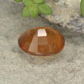 granate hessonita Naranja amarillento natural de 2.06 ct, Ovalada, VS-SI