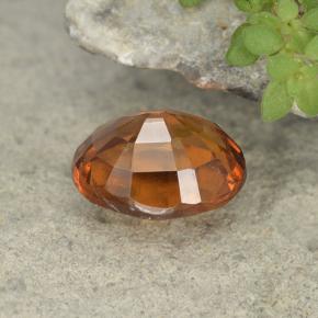 Granate hessonita naranja natural de 1,91 ct, corte óvalo, VS