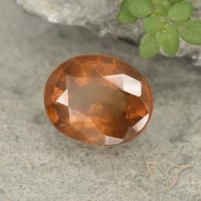 granate hessonita Naranja oscuro natural de 1.73 ct, Ovalada, VS-SI