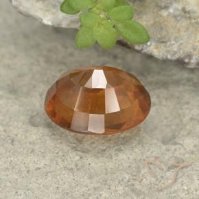 granate hessonita Naranja oscuro natural de 1.73 ct, Ovalada, VS-SI