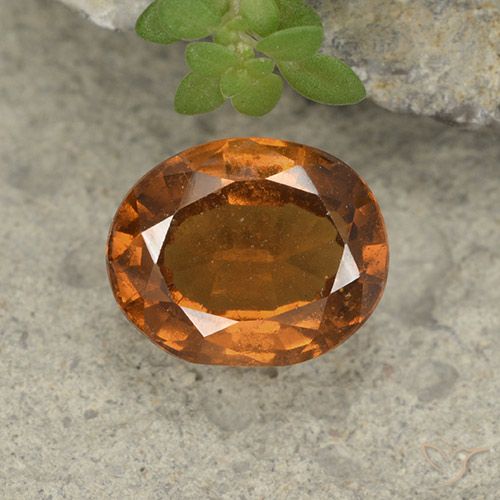 1.93ct Natural Naranja oscuro medio Granate Hessonita, Ovalada, VS