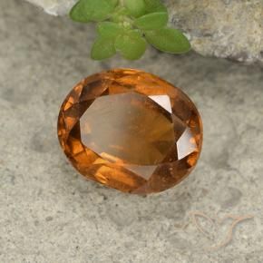 granate hessonita Naranja oscuro medio natural de 1.93 ct, Ovalada, VS