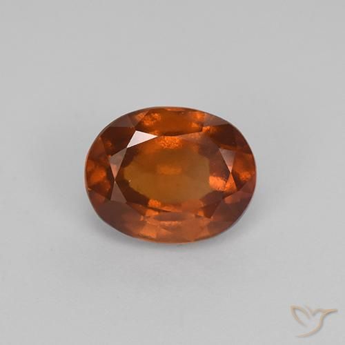 2.04ct Natural Naranja medio granate hessonita, Ovalada, VS