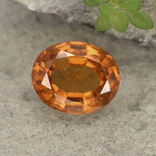 1.81ct Natural Naranja oscuro medio Granate Hessonita, Ovalada, VS