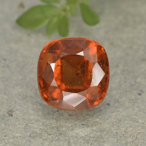 1.83ct Natural Naranja medio granate hessonita, Forma Cojín, VS-SI