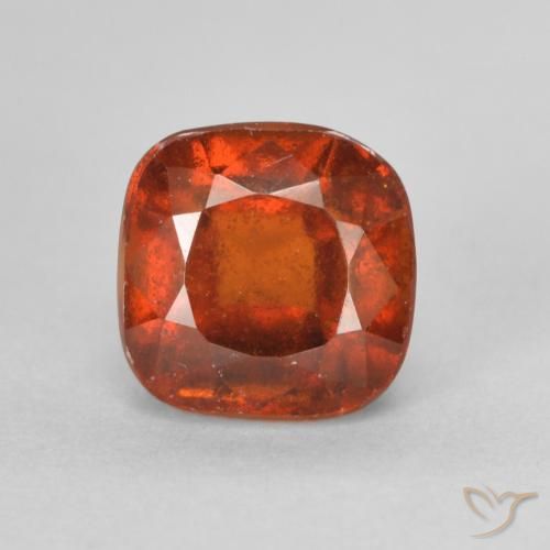 1.91ct Natural Naranja rojizo granate hessonita, Forma Cojín, VS