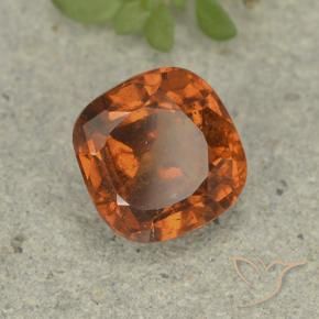 granate hessonita Naranja oscuro medio natural de 1.86 ct, Forma Cojín, VS-SI