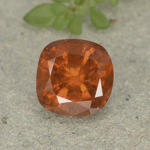1.74ct Natural Naranja medio granate hessonita, Forma Cojín, VS-SI