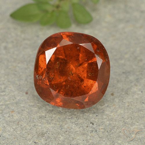 1.91ct Natural Naranja rojizo granate hessonita, Forma Cojín, VS-SI