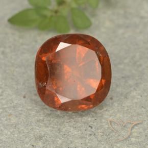 granate hessonita Naranja rojizo natural de 1.91 ct, Forma Cojín, VS-SI