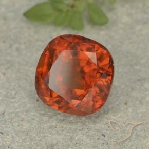 granate hessonita Naranja oscuro natural de 1.92 ct, Forma Cojín, VS-SI