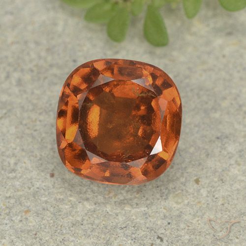 1.80ct Natural Naranja medio granate hessonita, Forma Cojín, VS-SI