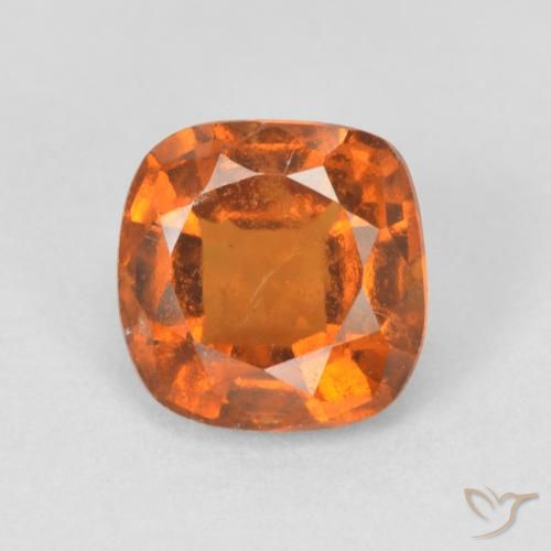 1.83ct Natural Naranja oscuro granate hessonita, Forma Cojín, VS-SI