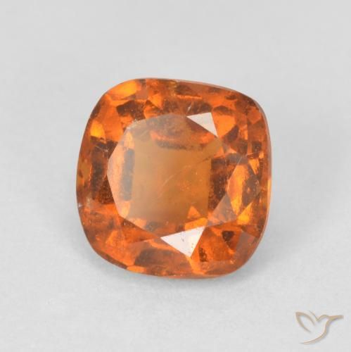 granate hessonita Naranja oscuro natural de 1.83 ct, Forma Cojín, VS-SI