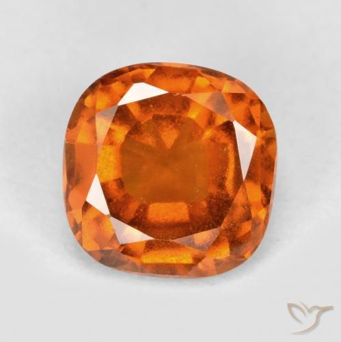 1.79ct Natural Naranja medio granate hessonita, Forma Cojín, VS