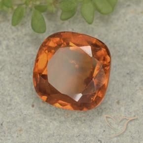 granate hessonita Naranja oscuro medio natural de 1.94 ct, Forma Cojín, VS