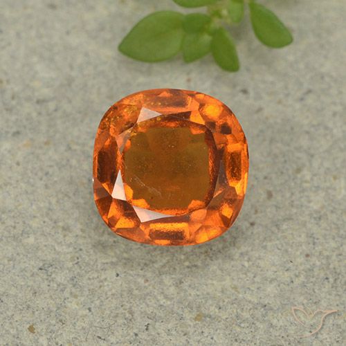 1.80ct Natural Naranja medio granate hessonita, Forma Cojín, VS