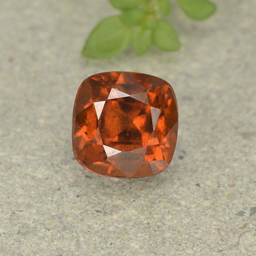 1.83ct Natural Naranja rojizo granate hessonita, Forma Cojín, VS