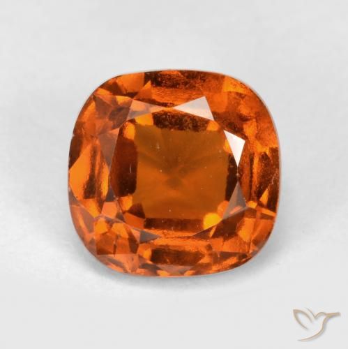 1.94ct Natural Naranja fuego granate hessonita, Forma Cojín, VS