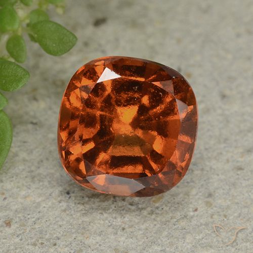 1.94ct Natural Naranja medio granate hessonita, Forma Cojín, VS
