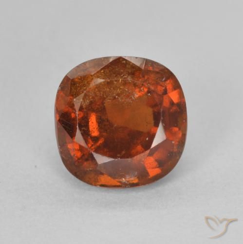 granate hessonita Naranja fuego natural de 1.92 ct, Forma Cojín, VS-SI
