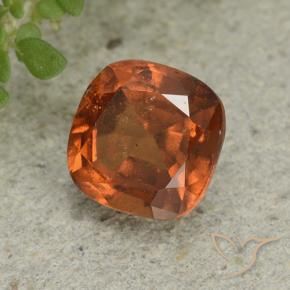 granate hessonita Naranja oscuro medio natural de 1.92 ct, Forma Cojín, VS