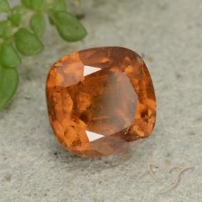 granate hessonita Naranja oscuro natural de 1.88 ct, Forma Cojín, VS-SI