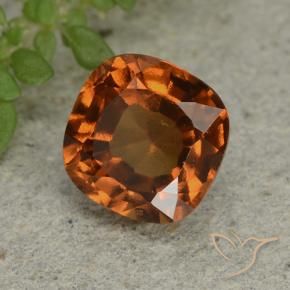 granate hessonita Naranja oscuro natural de 1.84 ct, Forma Cojín, VVS-VS