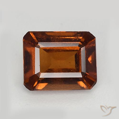2.33ct Natural Naranja oscuro granate hessonita, corte esmeralda, VS