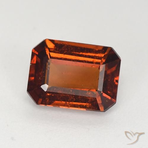 2.23ct Natural Naranja medio granate hessonita, corte esmeralda, VS