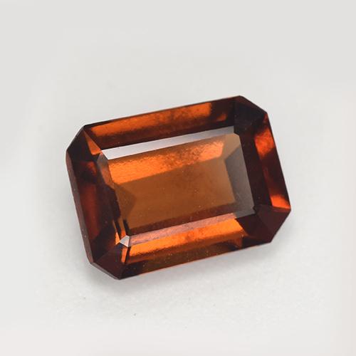 Granate hessonita naranja natural de 2,23 ct, corte esmeralda, VVS-VS