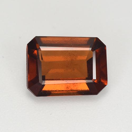 Granate hessonita naranja natural de 2,23 ct, corte esmeralda, VVS-VS