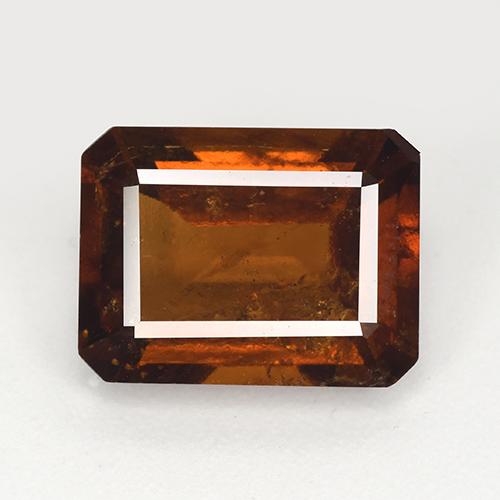 granate hessonita Naranja oscuro natural de 4.33 ct, corte esmeralda, VS-SI