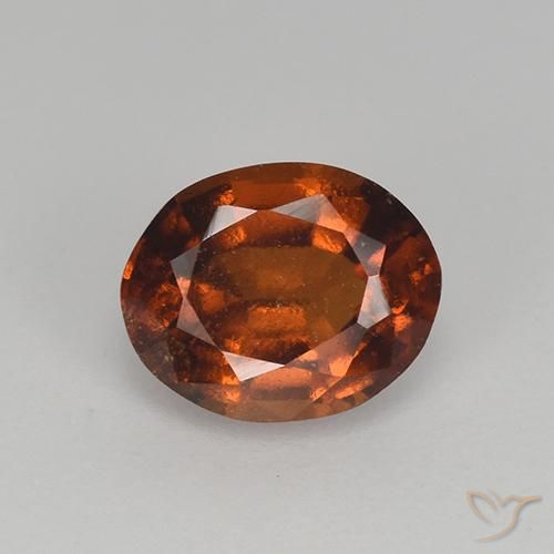1.48ct Natural Naranja medio Granate Hessonita, Ovalada, VS
