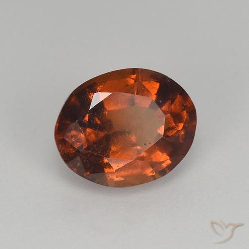 granate hessonita Naranja medio natural de 1.48 ct, Ovalada, VS