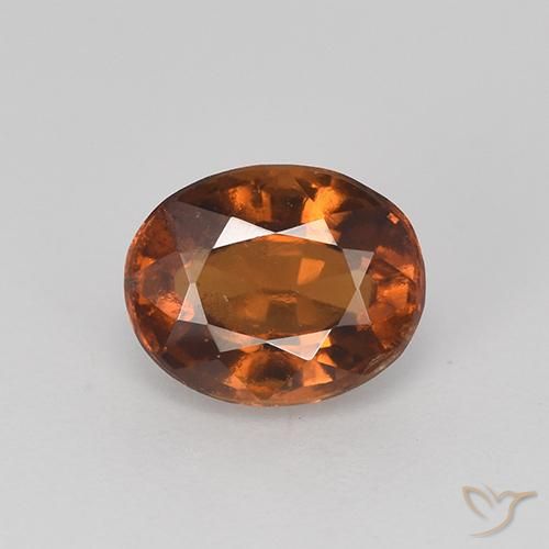 1.52ct Natural Naranja rojizo Granate Hessonita, Ovalada, VS