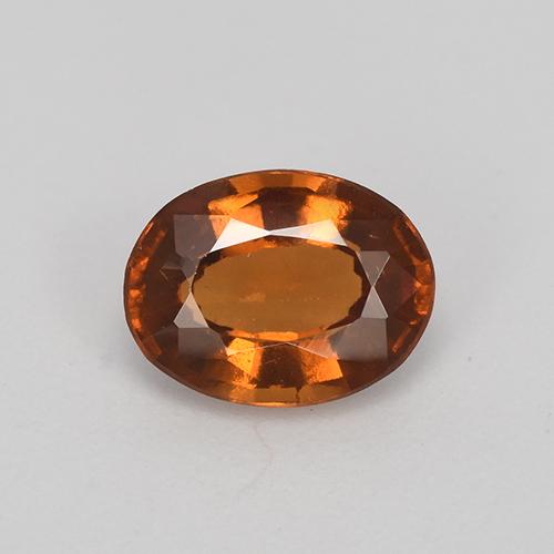 Granate hessonita naranja natural de 1,27 ct, corte óvalo, VS