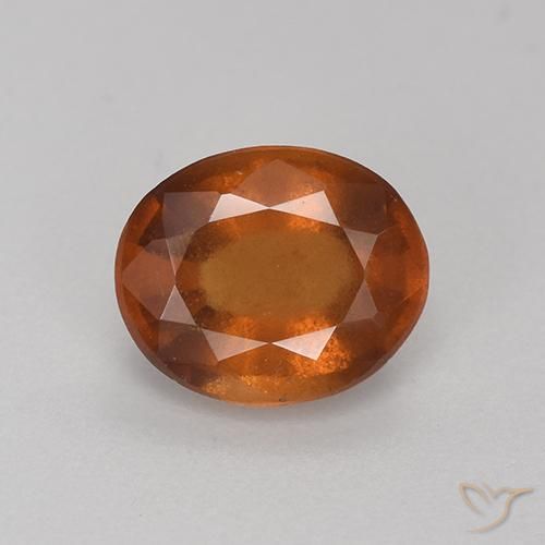 1.91ct Natural Naranja oscuro Granate Hessonita, Ovalada, VS-SI