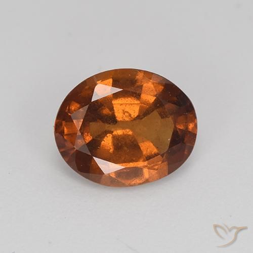2.21ct Natural Marrón jengibre Granate Hessonita, Ovalada, VS-SI