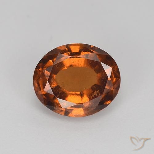 1.86ct Natural Marrón naranja Granate Hessonita, Ovalada, VS-SI