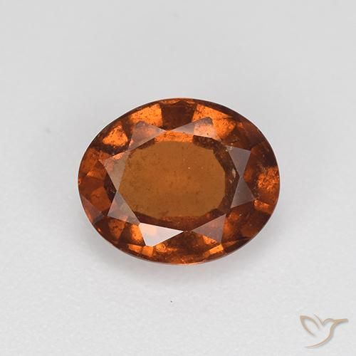 2.00ct Natural Marrón naranja Granate Hessonita, Ovalada, VS-SI