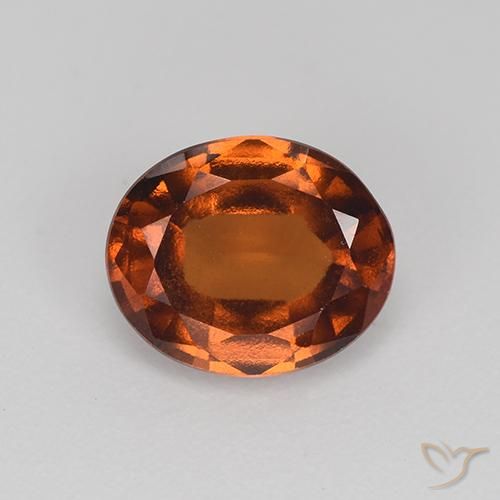 2.12ct Natural Marrón cálido Granate Hessonita, Ovalada, VS