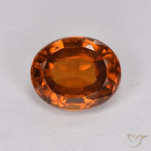 2.16ct Natural Marrón naranja Granate Hessonita, Ovalada, VS