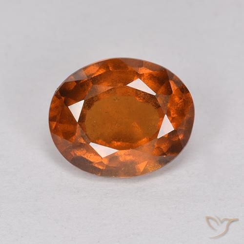 1.84ct Natural Naranja oscuro Granate Hessonita, Ovalada, VS-SI