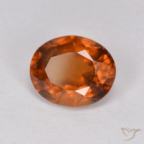 granate hessonita Naranja oscuro natural de 1.84 ct, Ovalada, VS-SI
