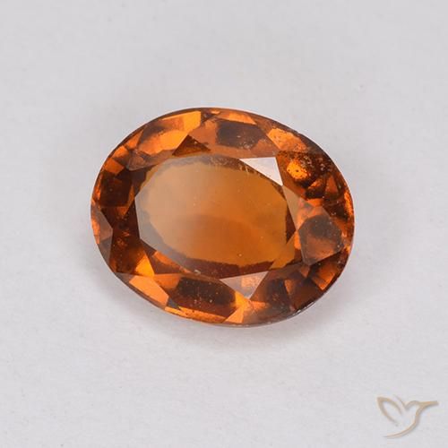 granate hessonita Naranja oscuro natural de 1.94 ct, Ovalada, VS-SI